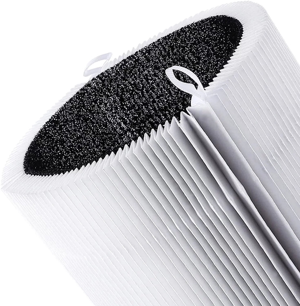 Blueair 2PCS Filter Carbon Replacement 2PCS 411 Blue Particle Filter Including Pure Blue Air Pre-filter for 411, KEEPOW and Fabric Purifier