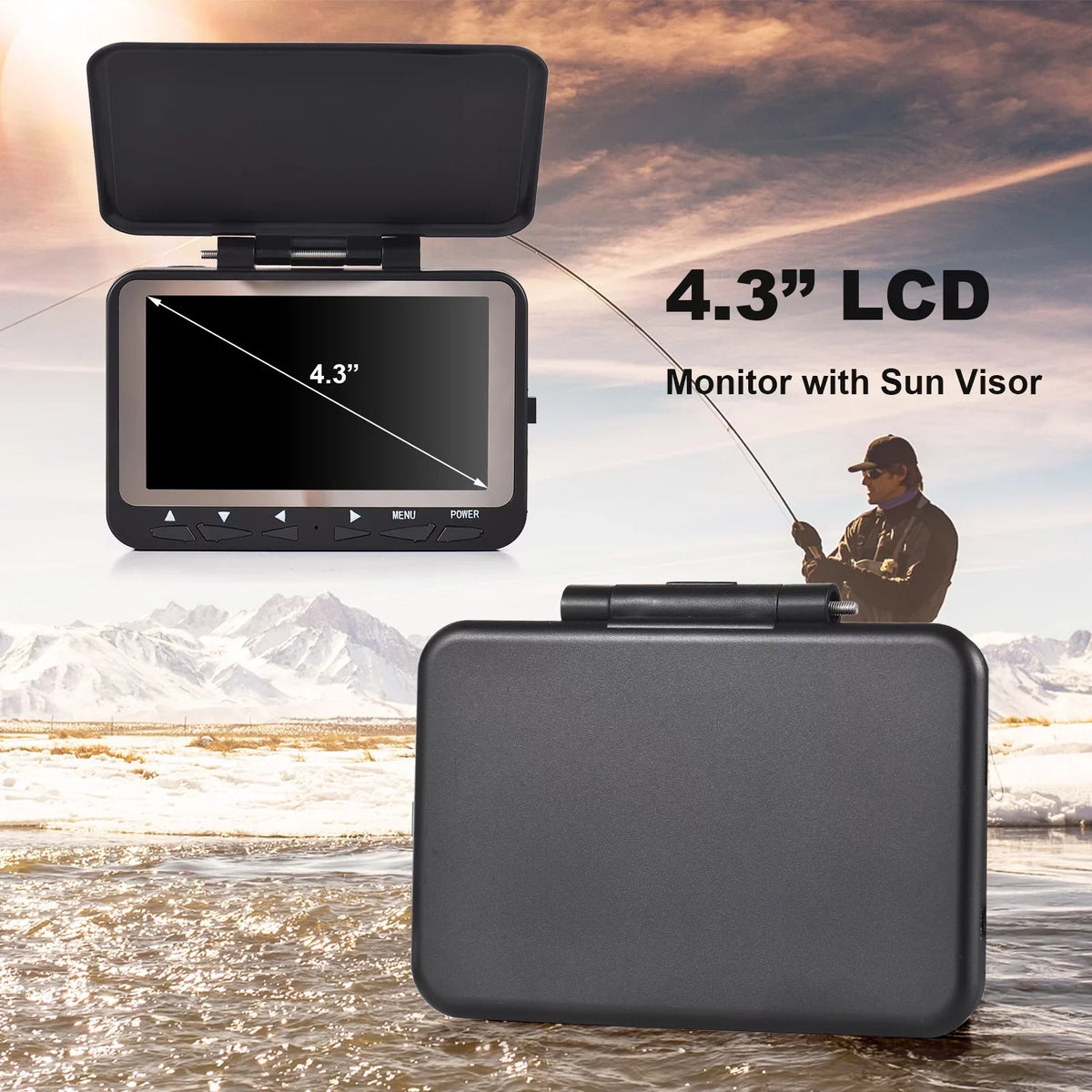 1200TVL Camera Finder Lixada Fishing IR for Boat LCD Ice Vision Fishing 8PCS LED 15M/30M Night Fish Underwater