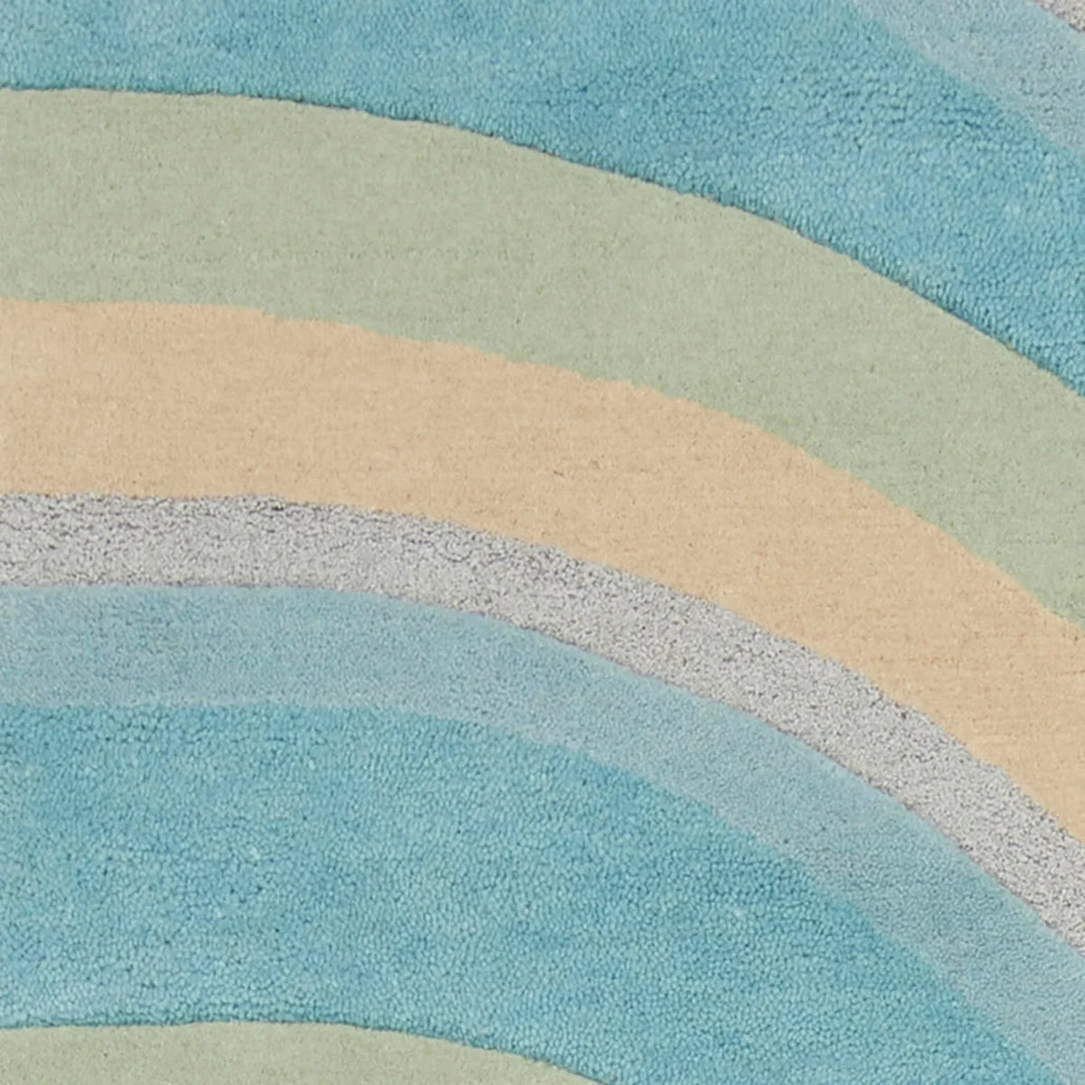 12'3" HomeRoots Rug 9'3" Tufted Blue Beige Runner Ocean Hand 8' Abstract - Waves x