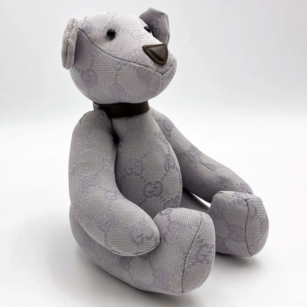 Bear (Good) Kids Canvas Brown Purple Gucci Toy Ladies Plush Pre-Owned GG Interior GUCCI x