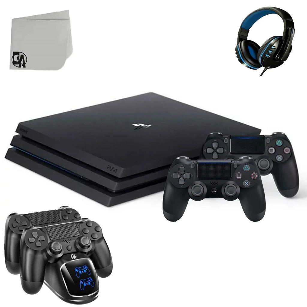Axtion 1TB Controller 4 Bolt Like Sony 2 New Gaming Black with Console Pro Charging Dock PlayStation Headset