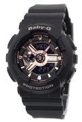 Baby-G BA110RG-1A Women's Black 43.4mm Resin Casio Watch