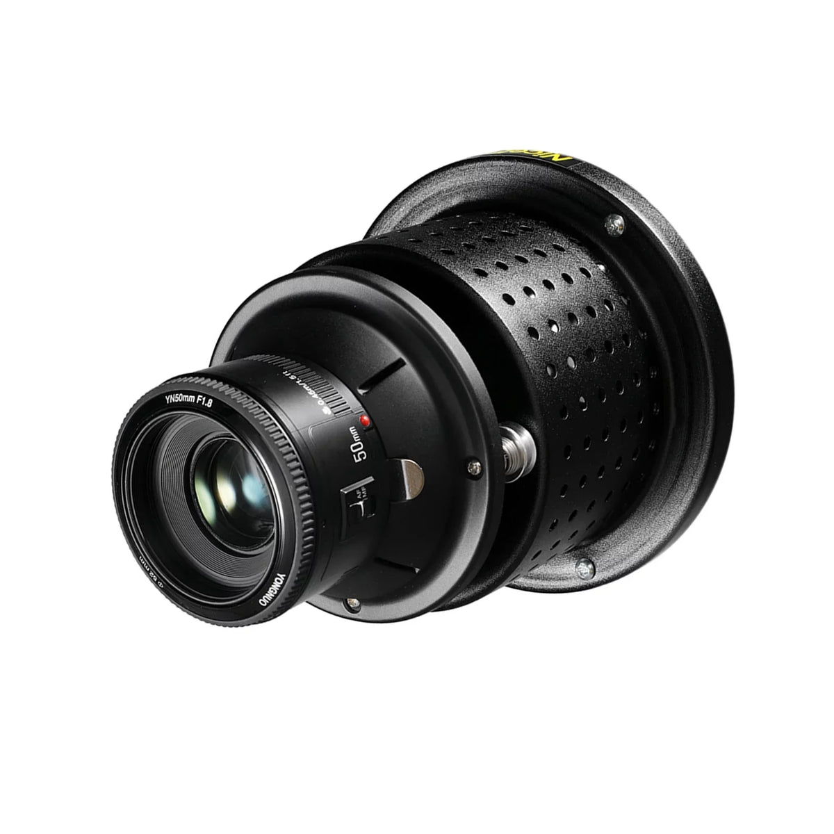 Mount Flash YN50mm F1.8 Art Styling Photographic Bowens Equipment Video Accessories Conical Concentrator Snoot with YONGNUO Lens SN-29 NiceFoto Snoot