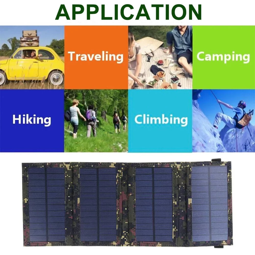 Charger Battery Solar Jahy2Tech Panel Rechargeable Outdoor Portable Hiking Phone High USB Quality Camping 80W Foldable