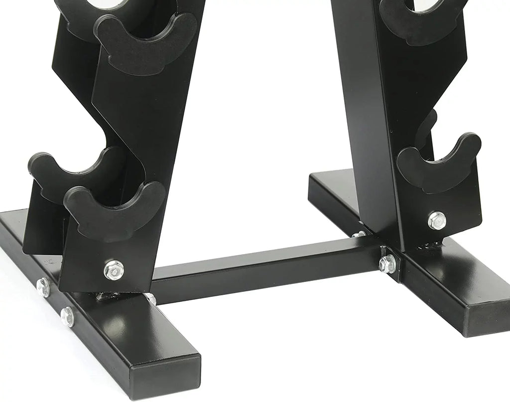 Dumbbells Set 150 with Dumbbell and Rubber Hex Pound Rack Coated