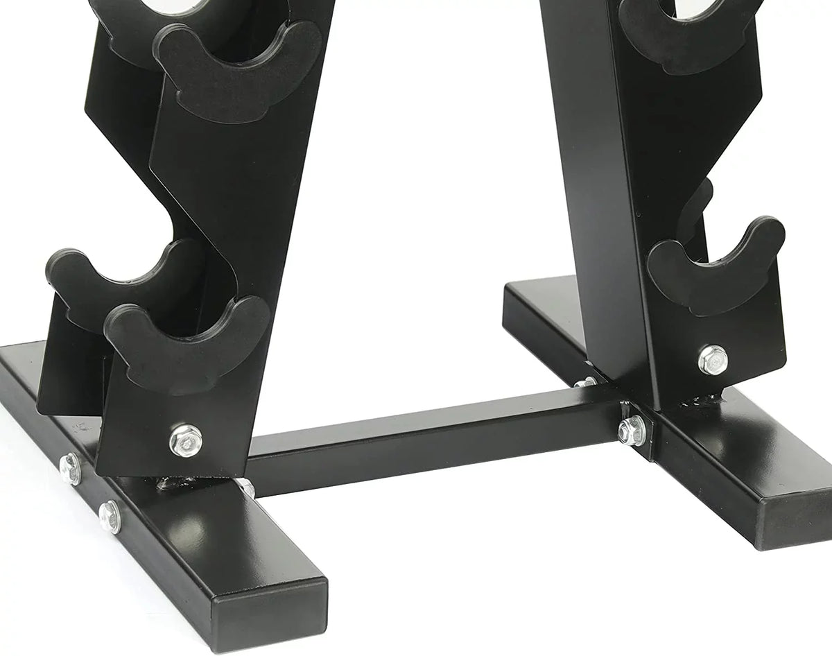 Dumbbells Set 150 with Dumbbell and Rubber Hex Pound Rack Coated