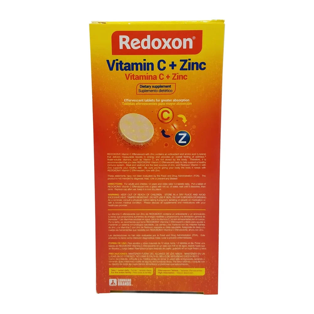 Dietary Redoxon of Tablets. 2.82 6 C with Vitamin oz. Supplement. Pack Zinc. 20