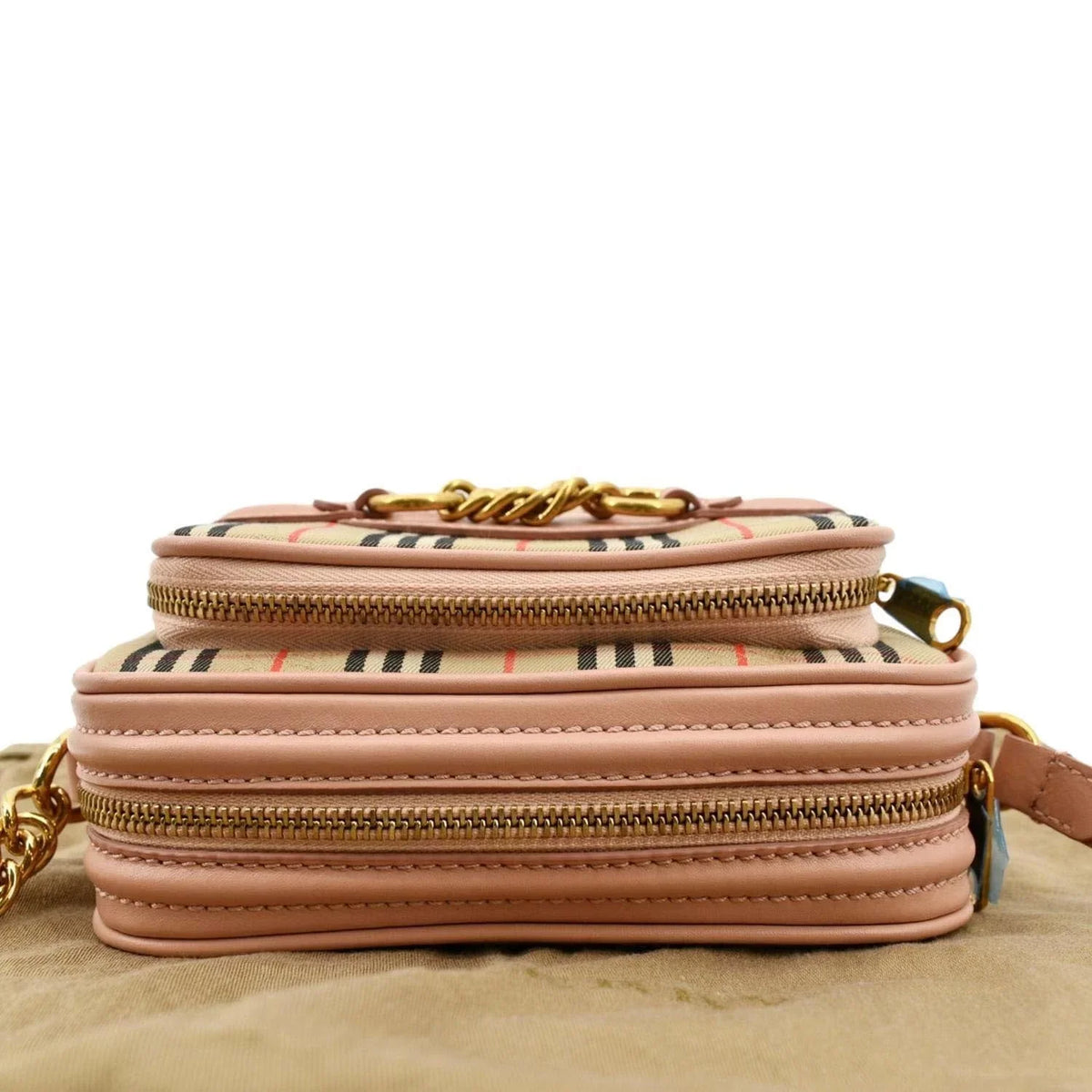Check Light Link Pink Knight Crossbody Bag Pre-owned 1983 Camera BURBERRY