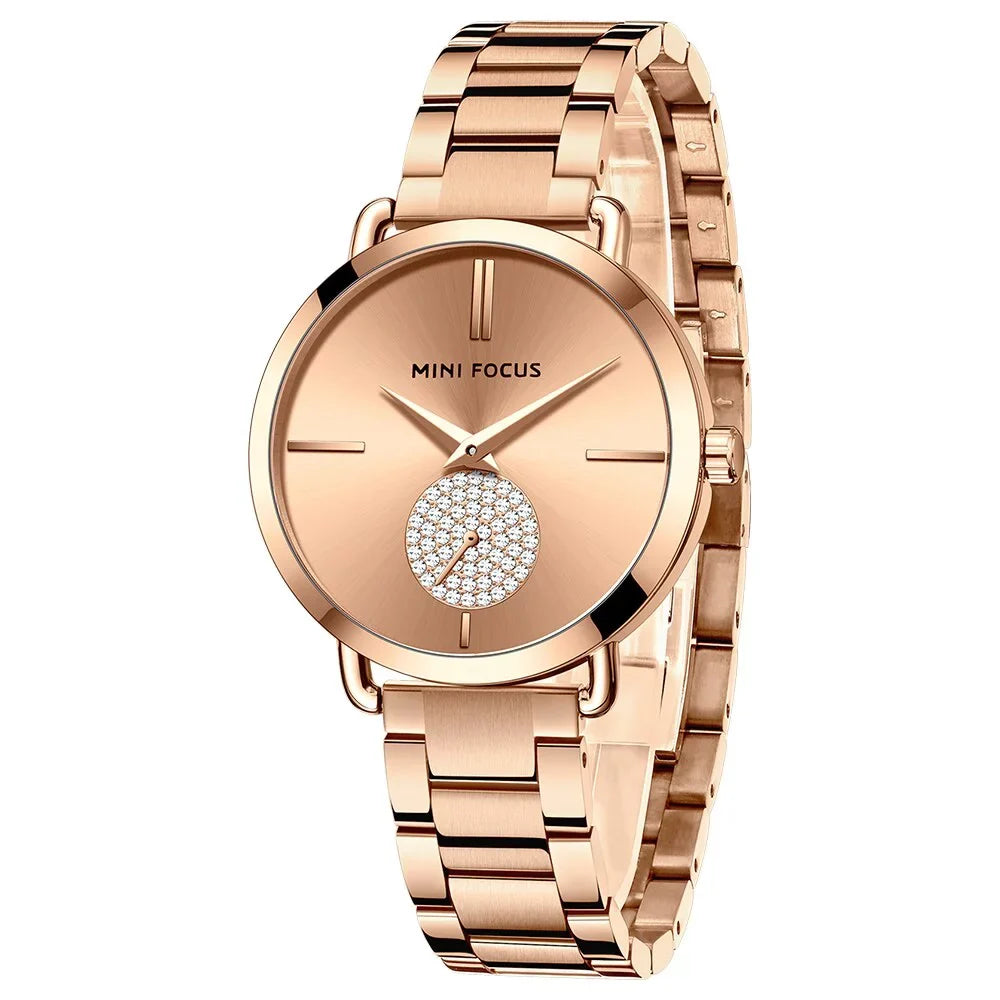 Brand Relojes Femme Women's For Mujer MINI Girls Feloj Fashion Watches Stainless Wristwatch Ladies Steel FOCUS Luxury Top Montre