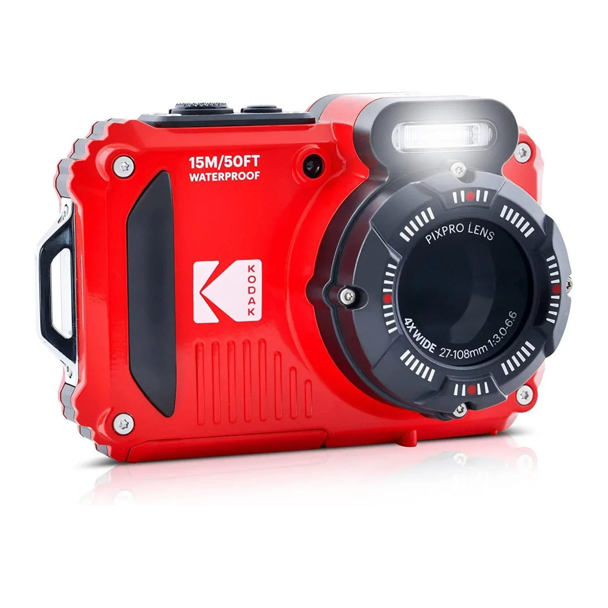 Kodak 2.7-Inch Shockproof Waterproof Pixpro 4x Bundle 16MP (Red) Camera LCD WPZ2