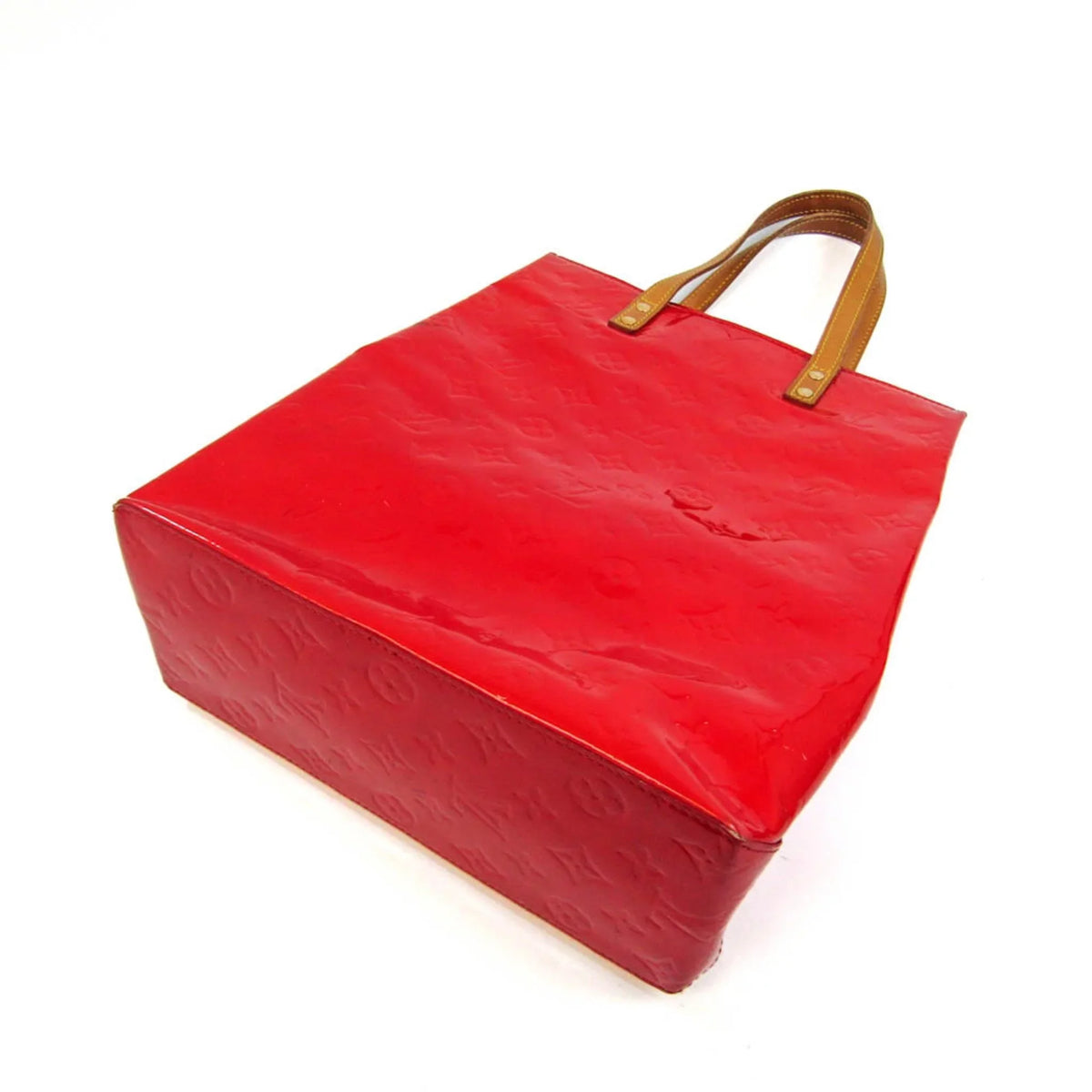 Monogram M91086 Louis Rouge Women's Vuitton Reade (Good) Pre-Owned MM Vernis Handbag