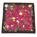 Pink aq9410 Pre-Owned Scarf Flora x 100% Silk GUCCI New) Flower Large (Like Muffler Gucci Print Carre Bordeaux