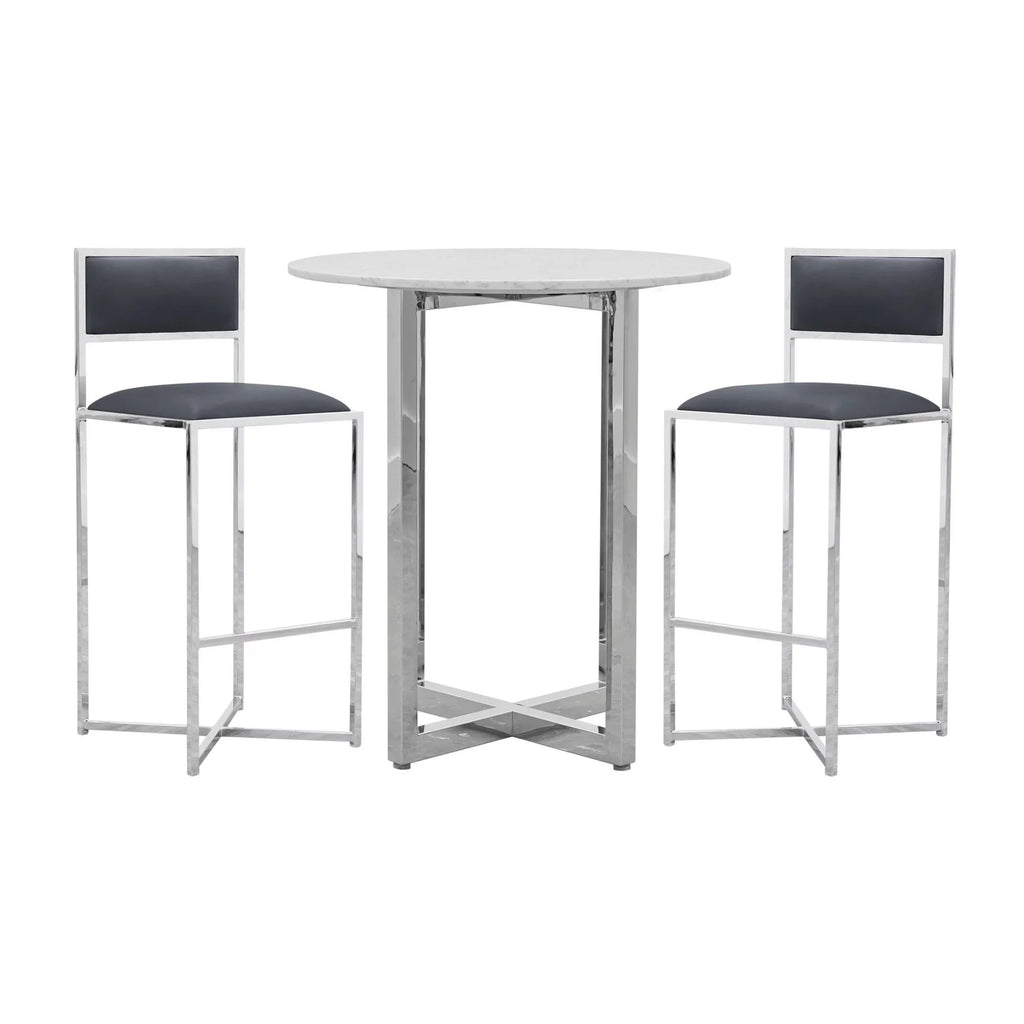 w 32" Table Marble Amalfi in Bar Taupe Top Modus Round
