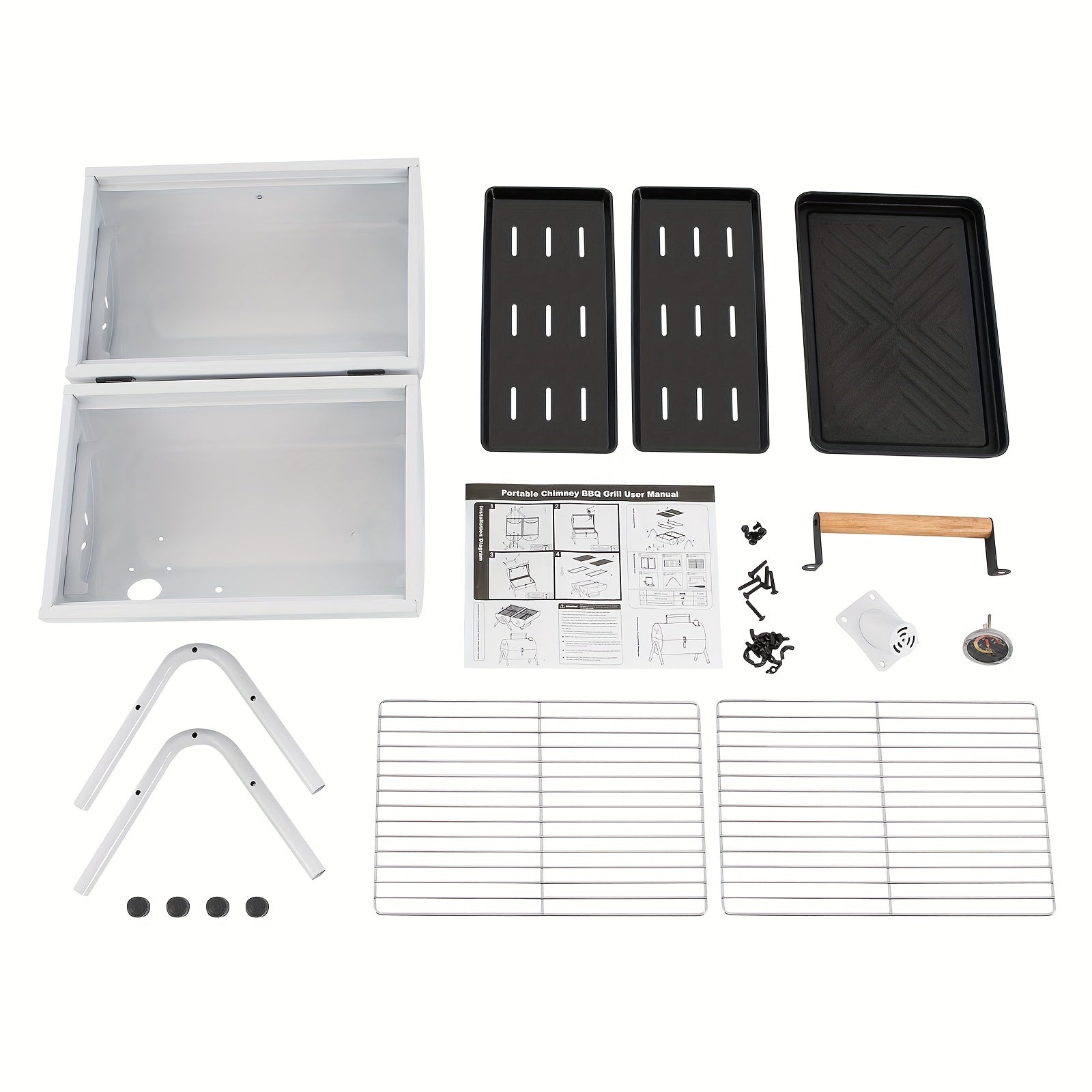 DFSDFGF32 Grill White Thermometer with Multi-functional BBQ