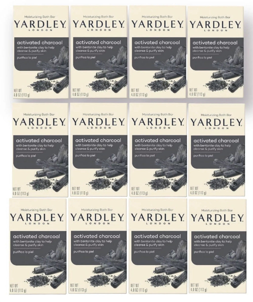 Yardley London (12 of Activated Charcoal - - Bar Pack) Soap