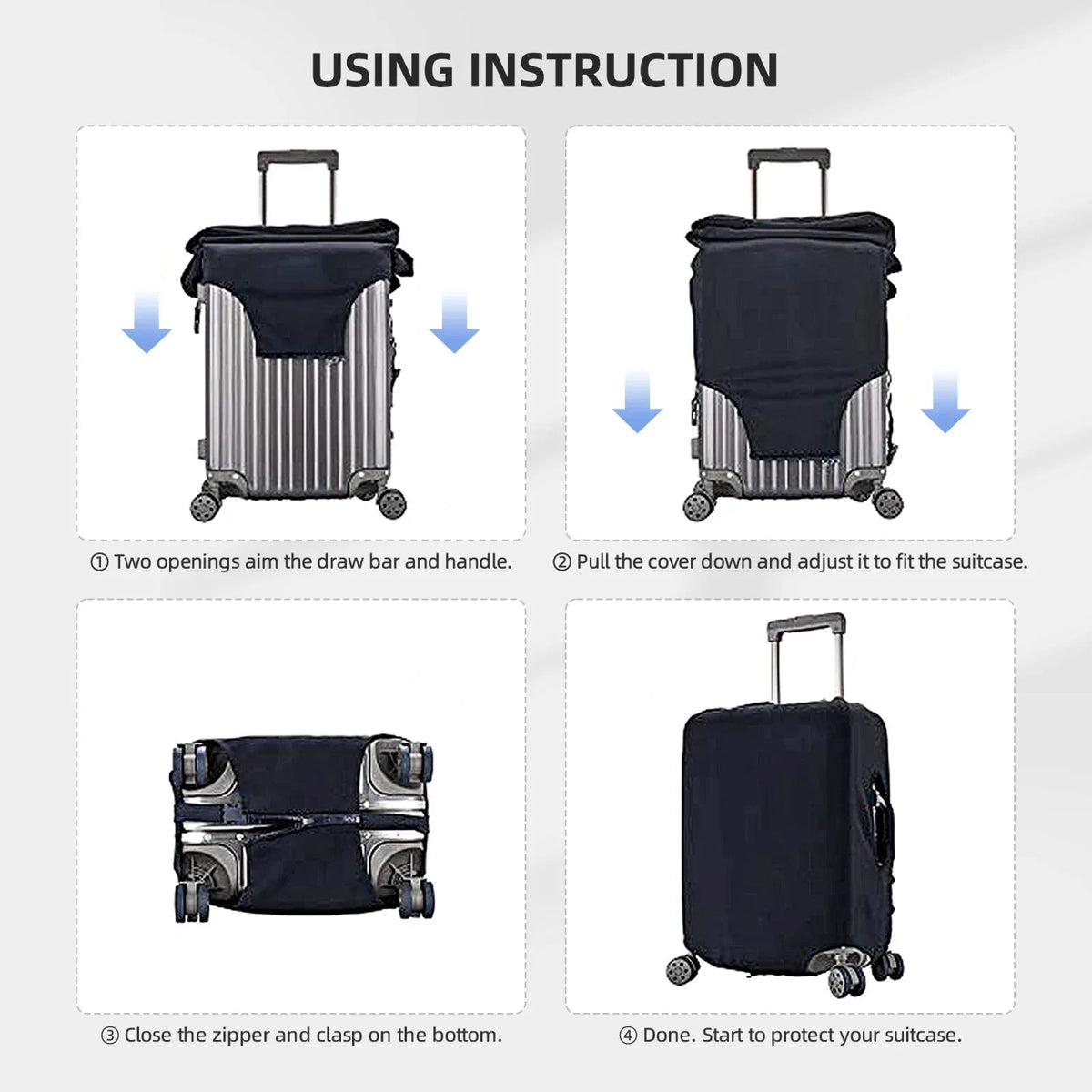Easygdp inch Protective Rose Cover Luggage Butterfly with Elastic Print Zipper Suitcase 18-32 -Medium and Washable Bird Fits Hidden