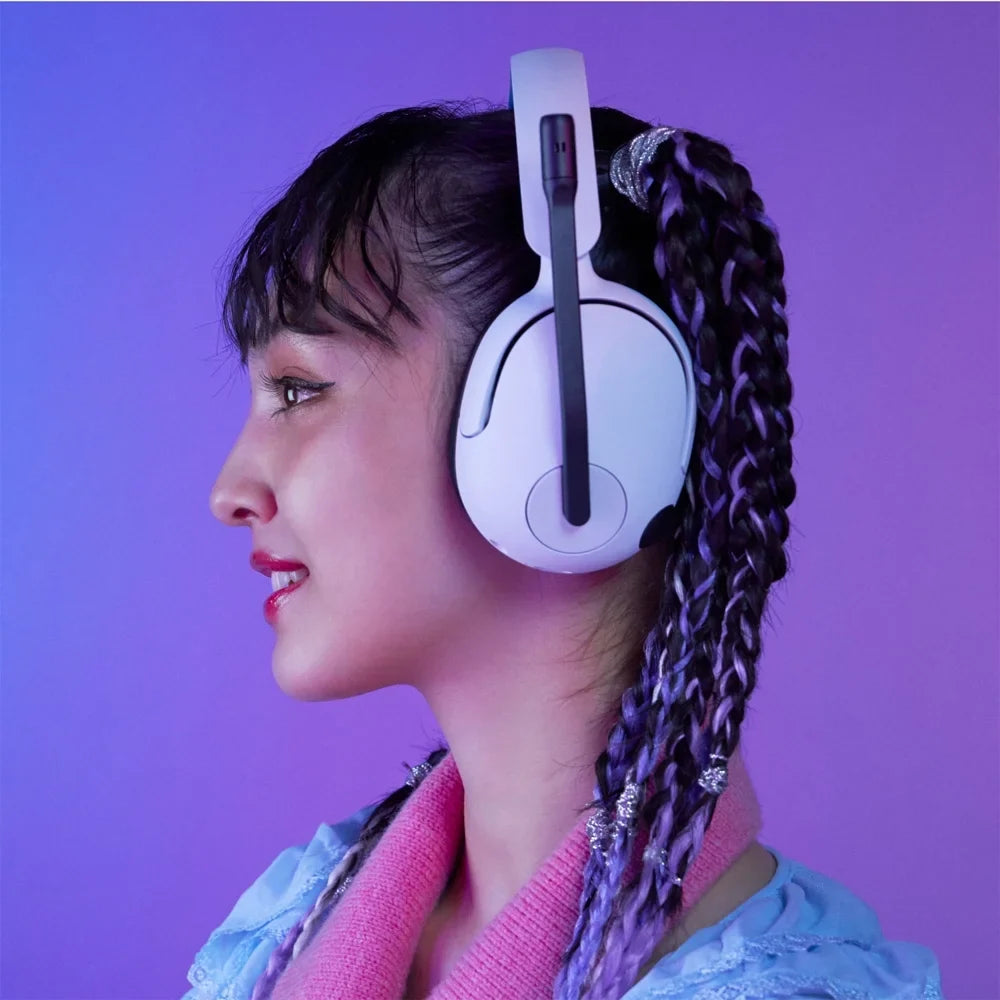 USB-A Bundle Sony Noise 2 WHG500/W INZONE Gear Wireless Enhanced H5 Pack Headset, Gaming to Protection 6 CPS Stand, Cable Deco & Foot USB-C Cancelling YR Pro Headphone White Audio with