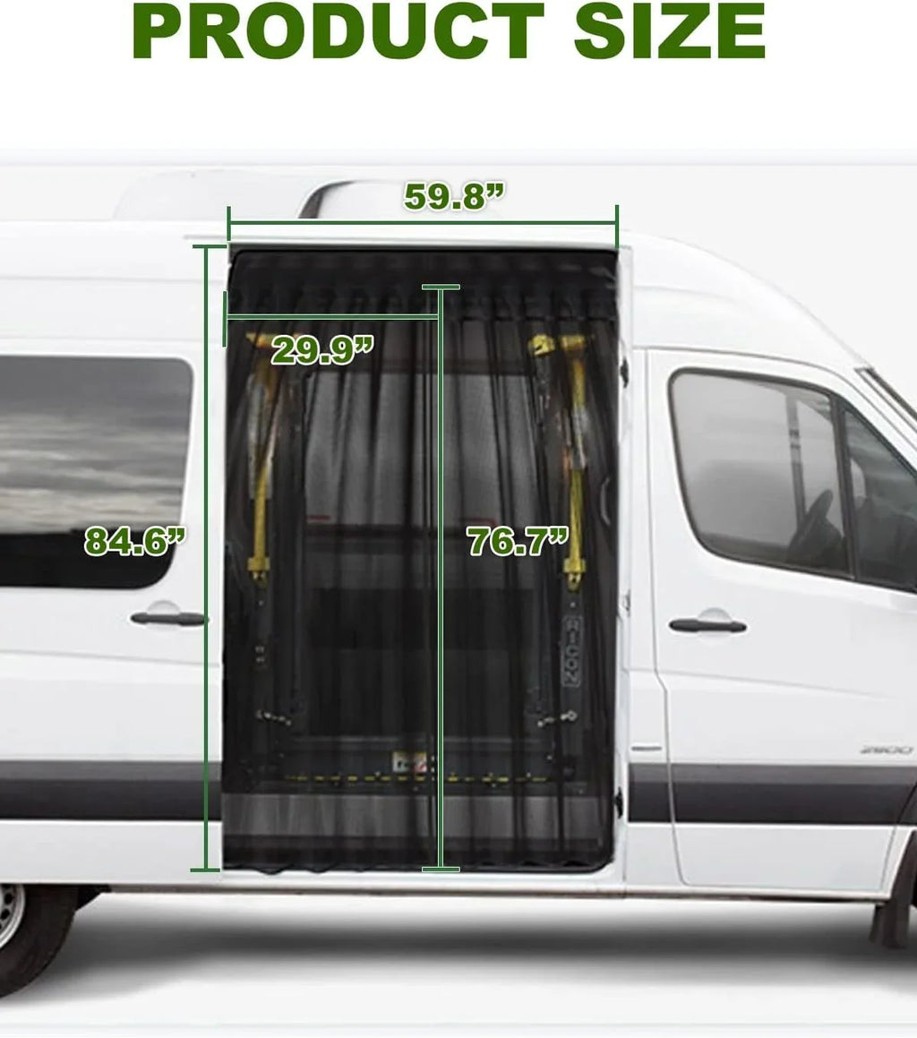 Transit, Side ELITEWILL Suitable Ford Sliding High Vehicles Van Door for Screen and Promaster, (Magnetic and Sprinter Bug Mid Other Benz Roof, Suction) Camping Mercedes