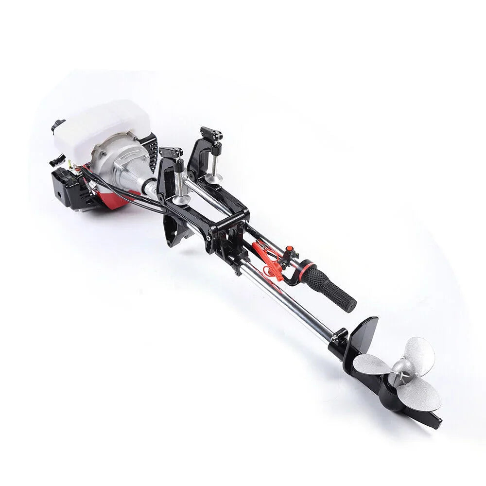 System Outboard Cooling 2.3HP Shaft Kayak 2Stroke Boat Engine Long W/Air Motor