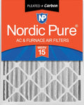 MERV Filters Air Plus 5/8) Carbon (3 Pure 1 Pleated Nordic 20x24x4 15 Pack