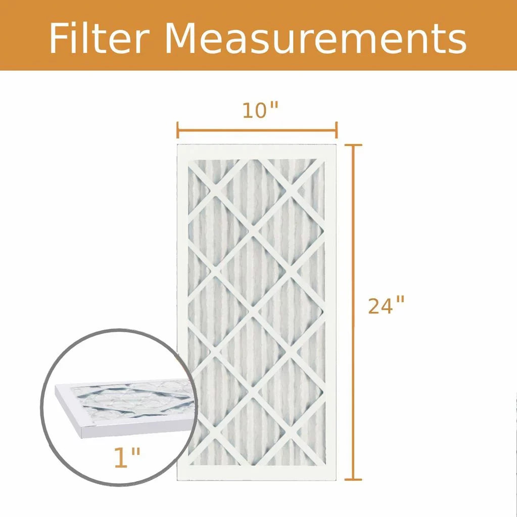 Purolator Key Pleat MERV 8 Filter - Pack) (6 Air 10x24x1
