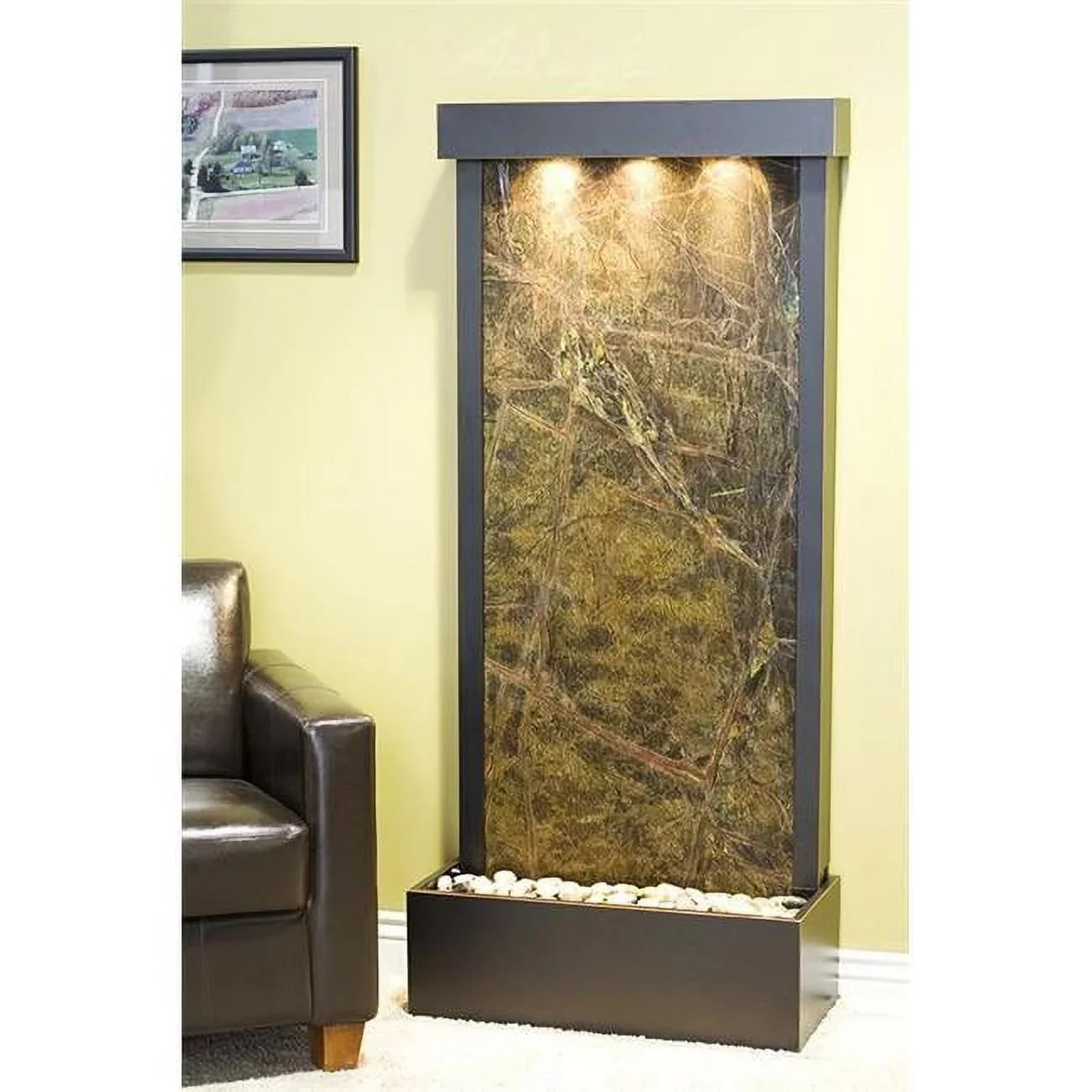 Mount HRF1505 Fountain Wall River Blackened Harmony Green Flush Copper Marble Adagio