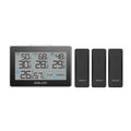 3 Stand Humidity Black LCD, Real-Time Digital and Station Tracker Distance 262 with Meter Touchscreen, Hanging Temperature Built-in - ft Weather Slot, Remote and Max with BALDR Wireless Sensors,