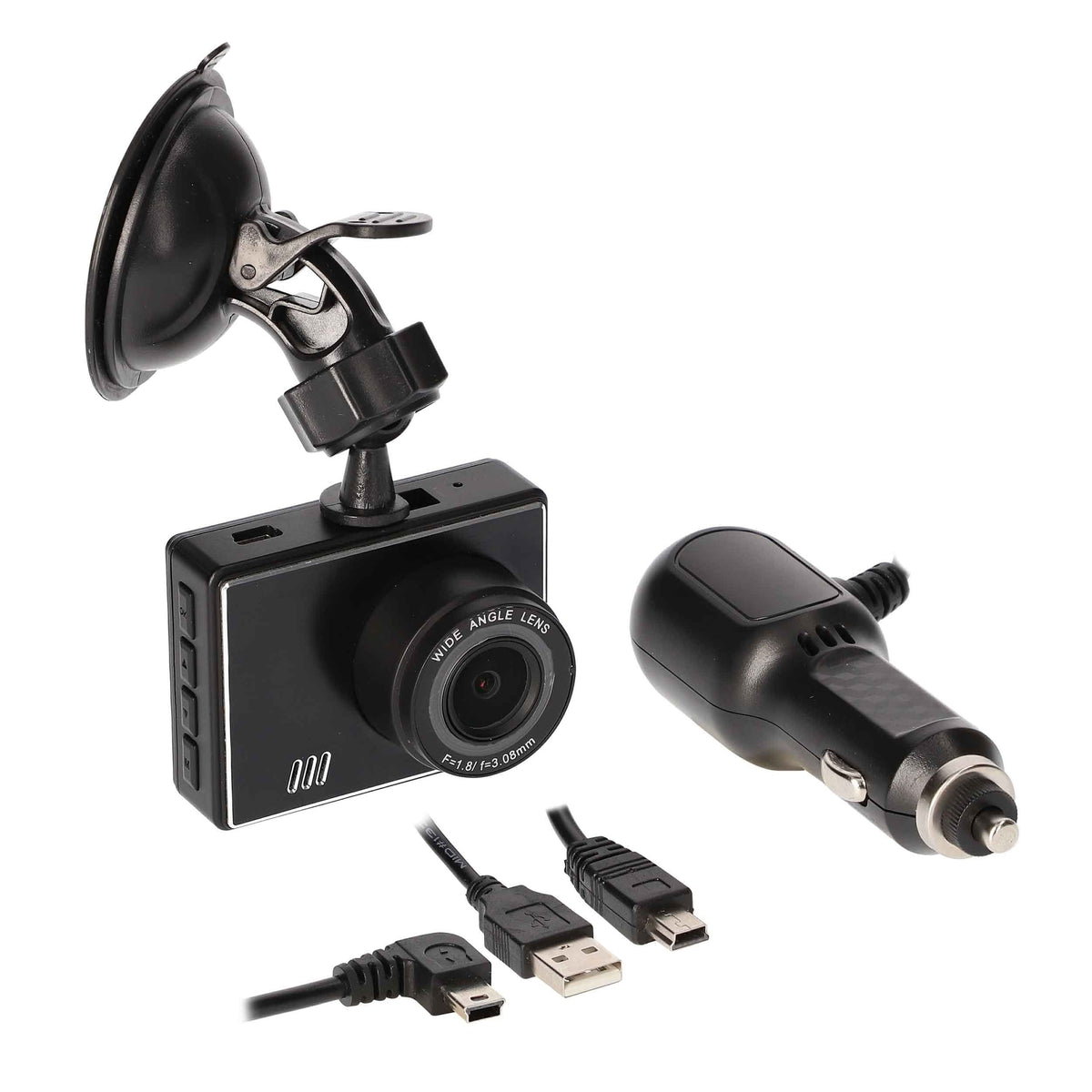 2" 1080P Camera Dash Suction w/ TE-DVR1080 Screen LCD iBeam Mount Windshield