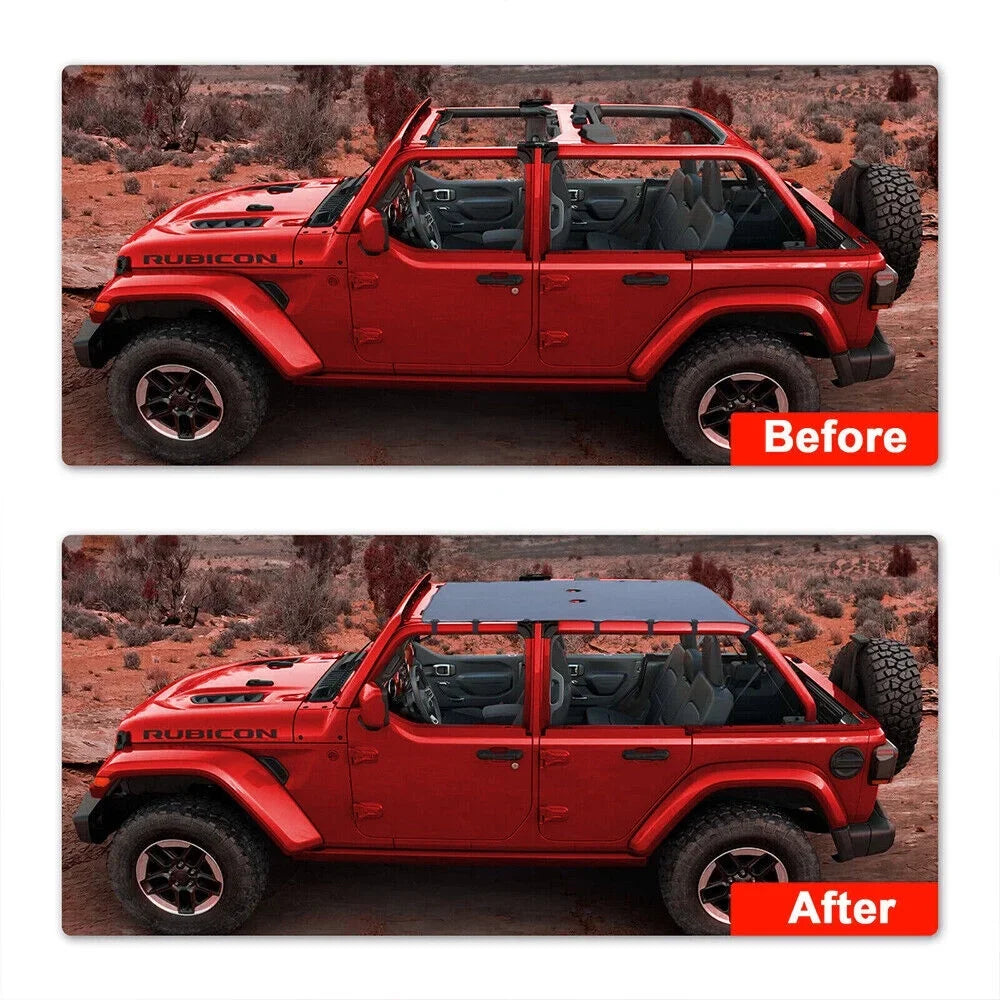 Protection JK Wrangler JKU 07-18 Easy Leather Ultimate Paddsun NEW Jeep Sunshade Sun Protection Installation Top