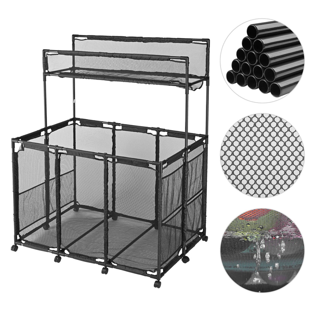 Storage Bin Essentials Pool Organize Blue - Pool Mesh with Cart Wheels - 10