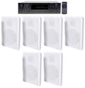 Bluetooth Wall Pro 6-Zone Theater Home 6000w Speakers Receiver+(6) Technical