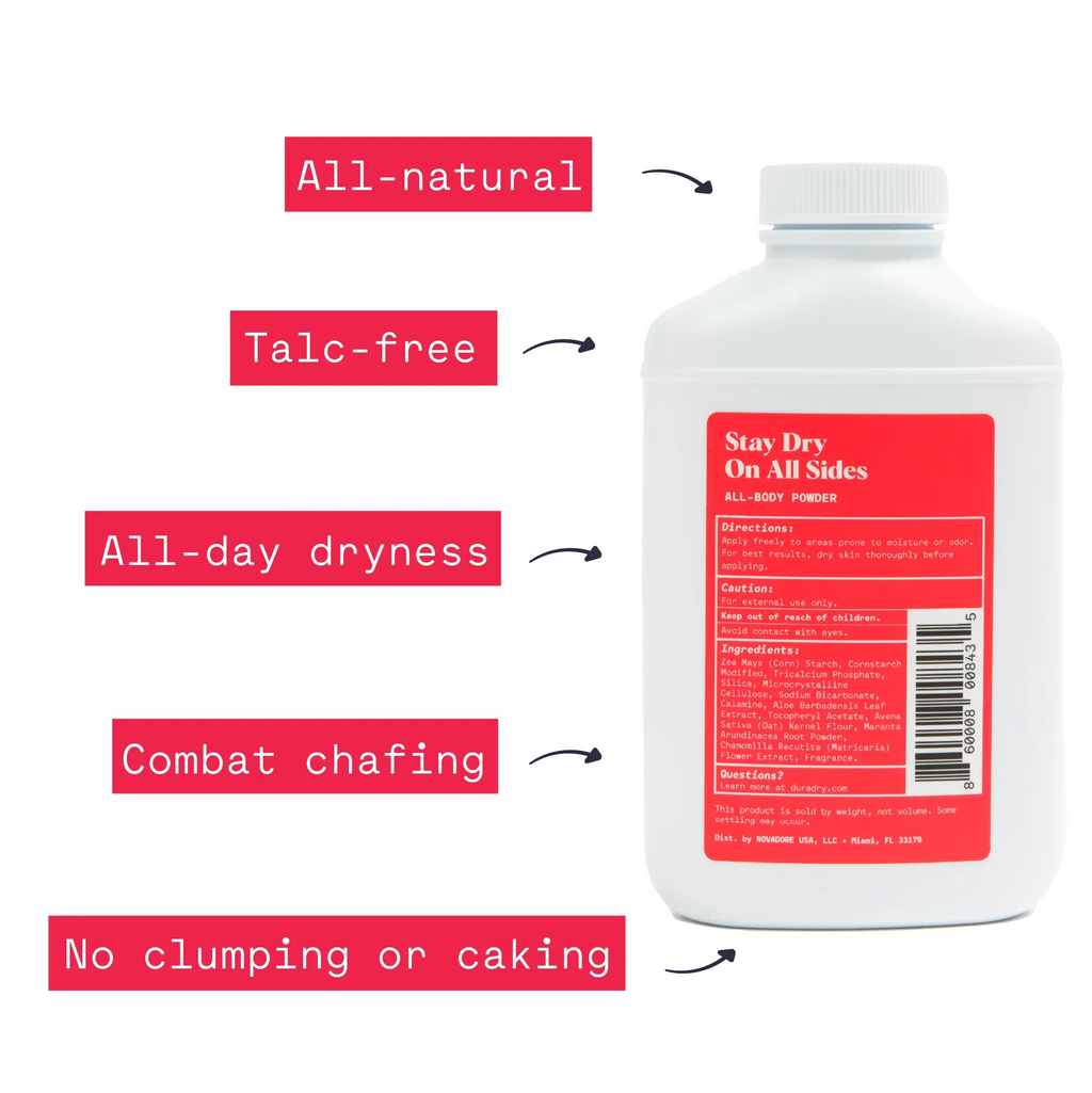 '- Absorbing, Body 3-Pack All Eliminates & 4oz, Any Talc-Free, Duradry Sweat Defense Powder, Body Anti-Chaffing, Sweat Natural Powder - Control, Seabreeze, Naturally Prevents Odor and Odor