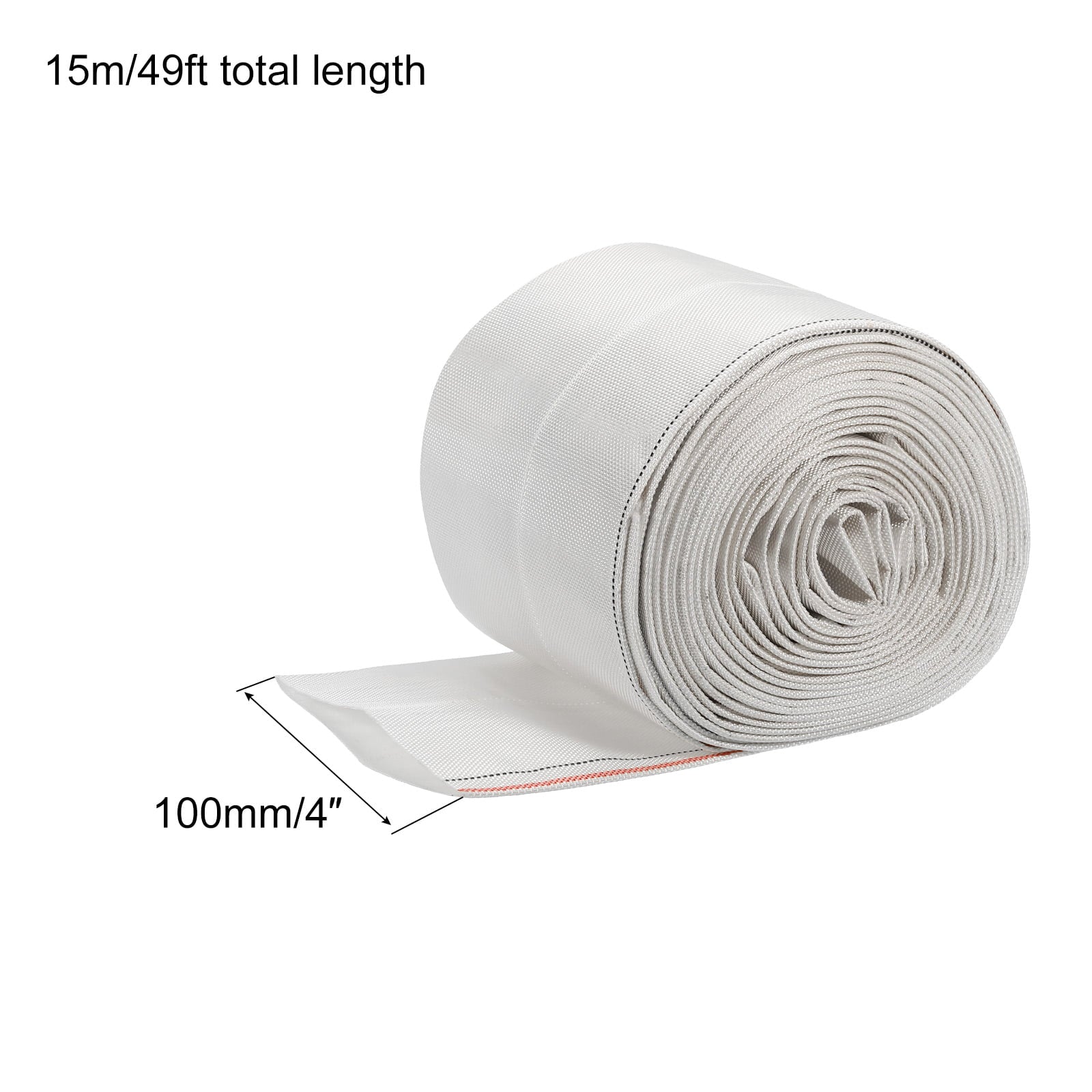 Hose Pool Lay Backwash 49ft 4" PVC for ID Discharge Flat Swimming Hose Reinforced Lightweight