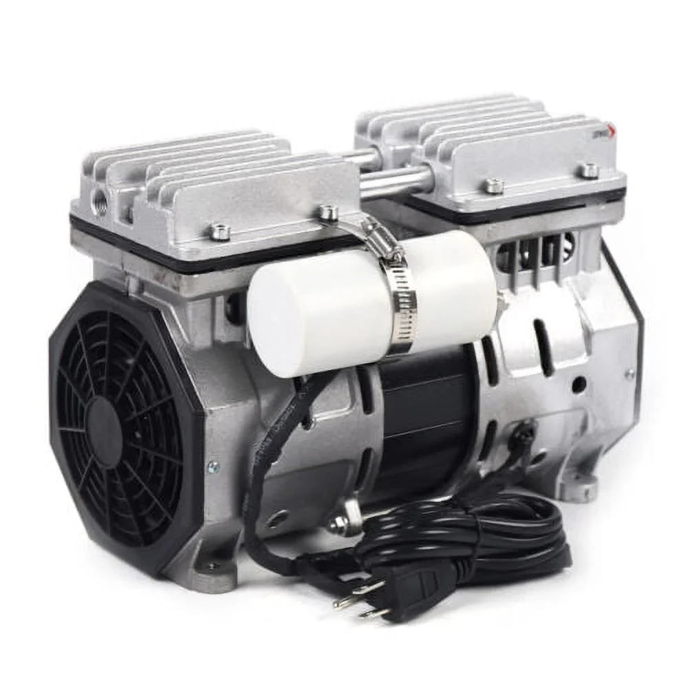 rpm Compressor Bar Piston Double-Cylinder 8 680mmHg Vacuum 110V Oilless 1400
