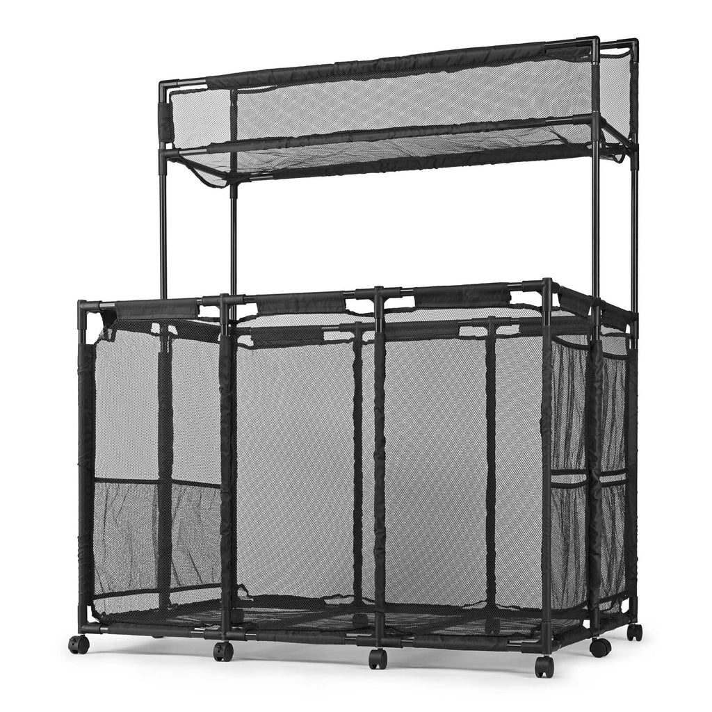 Storage Bin Essentials Pool Organize Blue - Pool Mesh with Cart Wheels - 10