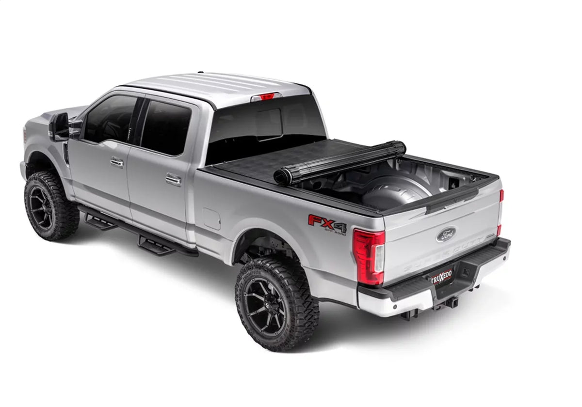 Hard with 1569601 | 2" Bed Cover (98") Rolling Tonneau Duty 8' Truck Compatible Sentry Bed 2008-2016 Super Ford TruXedo | F-250/350/450