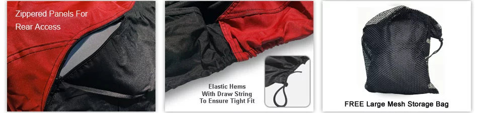 Cover Jet from DOO / Straps - Ski All Storage Color Rays, RED XP More! Trailer Protects - Rain, Black For Weather 1991-1996 Trailerable - Bag SEA And And Weatherproof - Sun, UV Includes