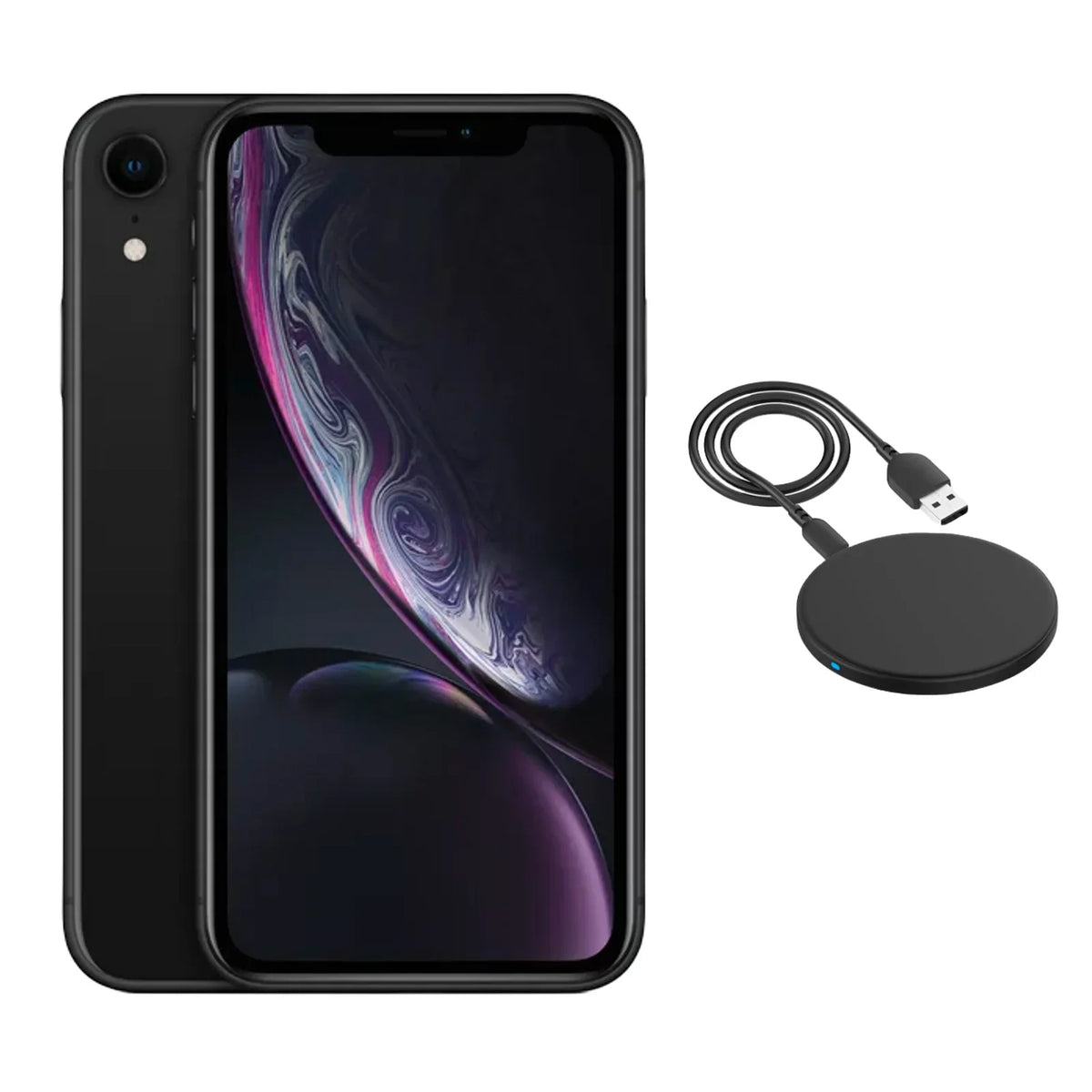 w/ Black XR (Refurbished) iPhone Wireless (Grade Unlocked) Apple A1984 (Fully Charger Restored A) 64GB