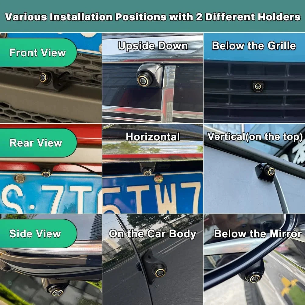 Gold HD Reverse with GreenYi Camera Camper, 720P RV, for Cam Backup/Front/Side Car, Rear View AHD Rim, SUV, Trailer,