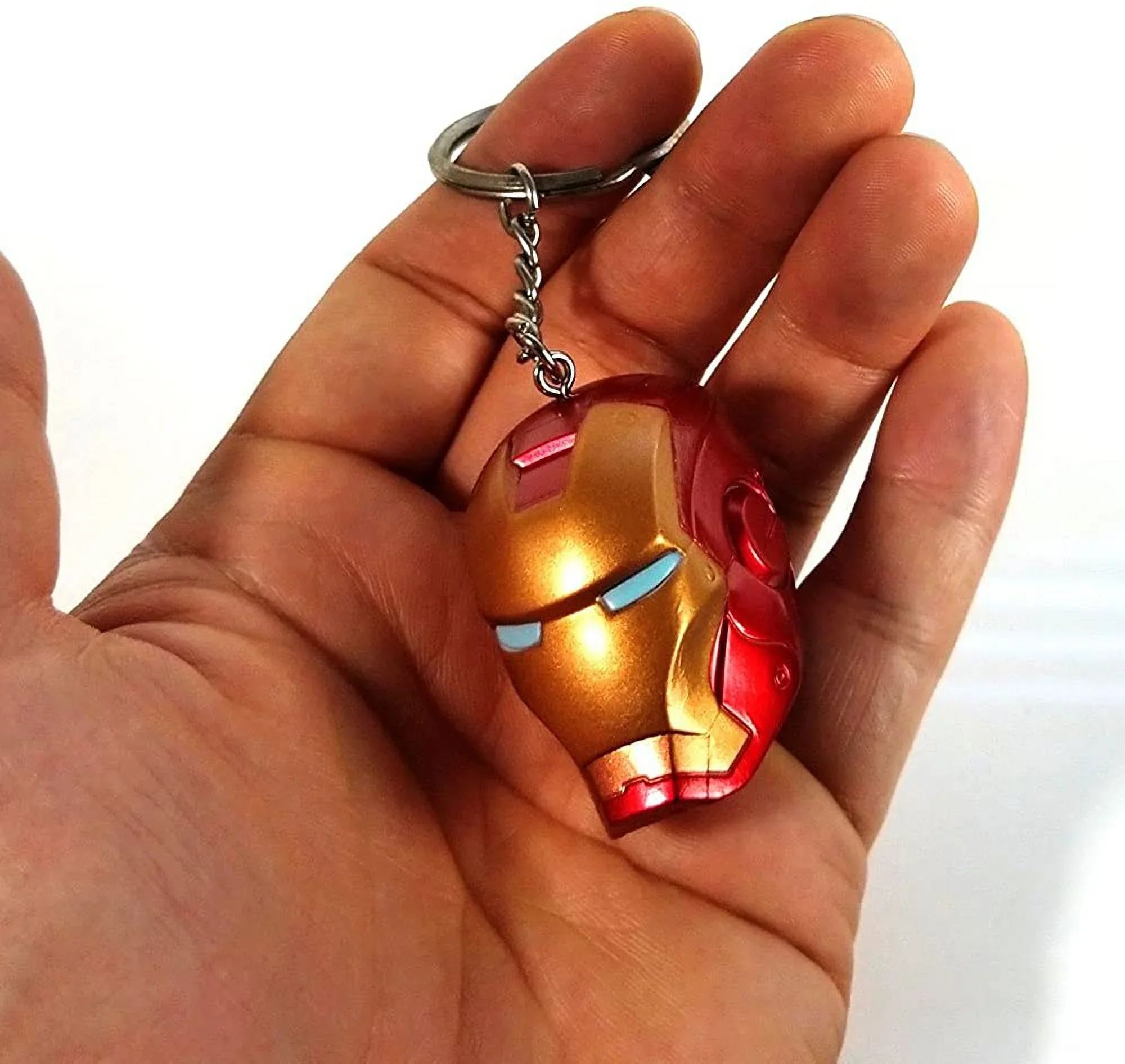 Helmet Superhero Keychain Key Ring Style Figure GFDay Man Iron