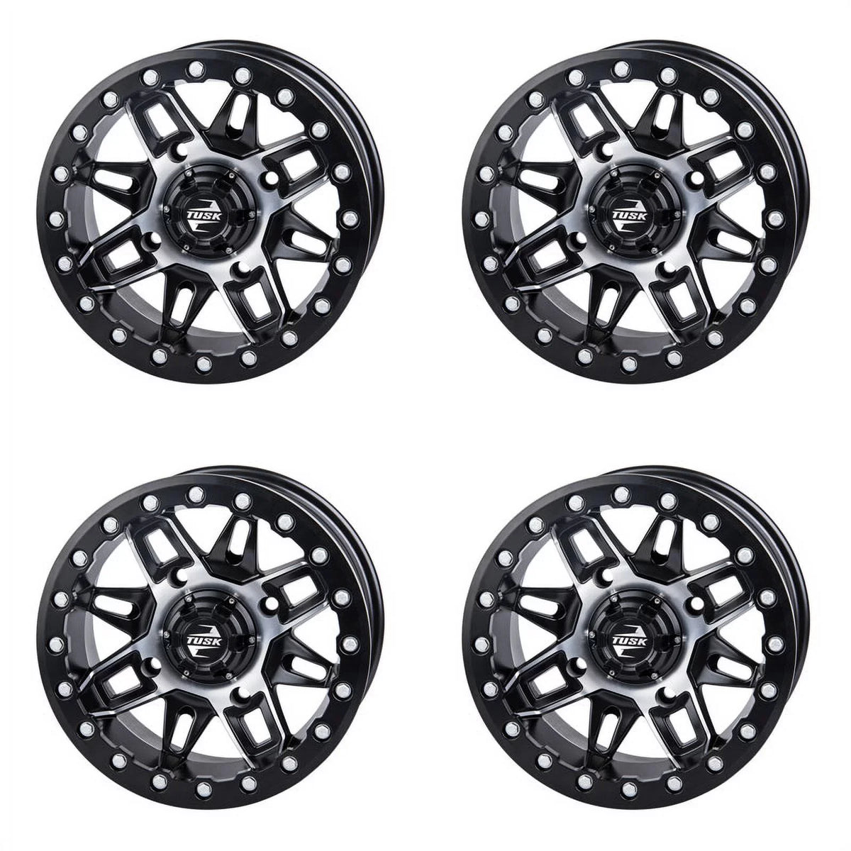 Wheel 15x7 Pro (4 Pack) For 2.0 2020-2022 4/137 CAN-AM Defender Tusk HD10 + XT Beadlock Machined/Black Wasatch 5.0