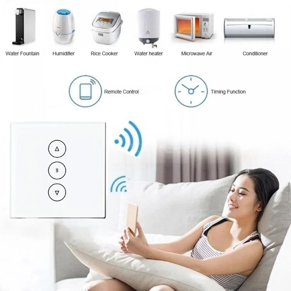 Google Switch App Motor Blinds Alexa AUBESS Control Curtain Roller Life Smart Tuya WiFi/Zigbee Remote controller with Assistant