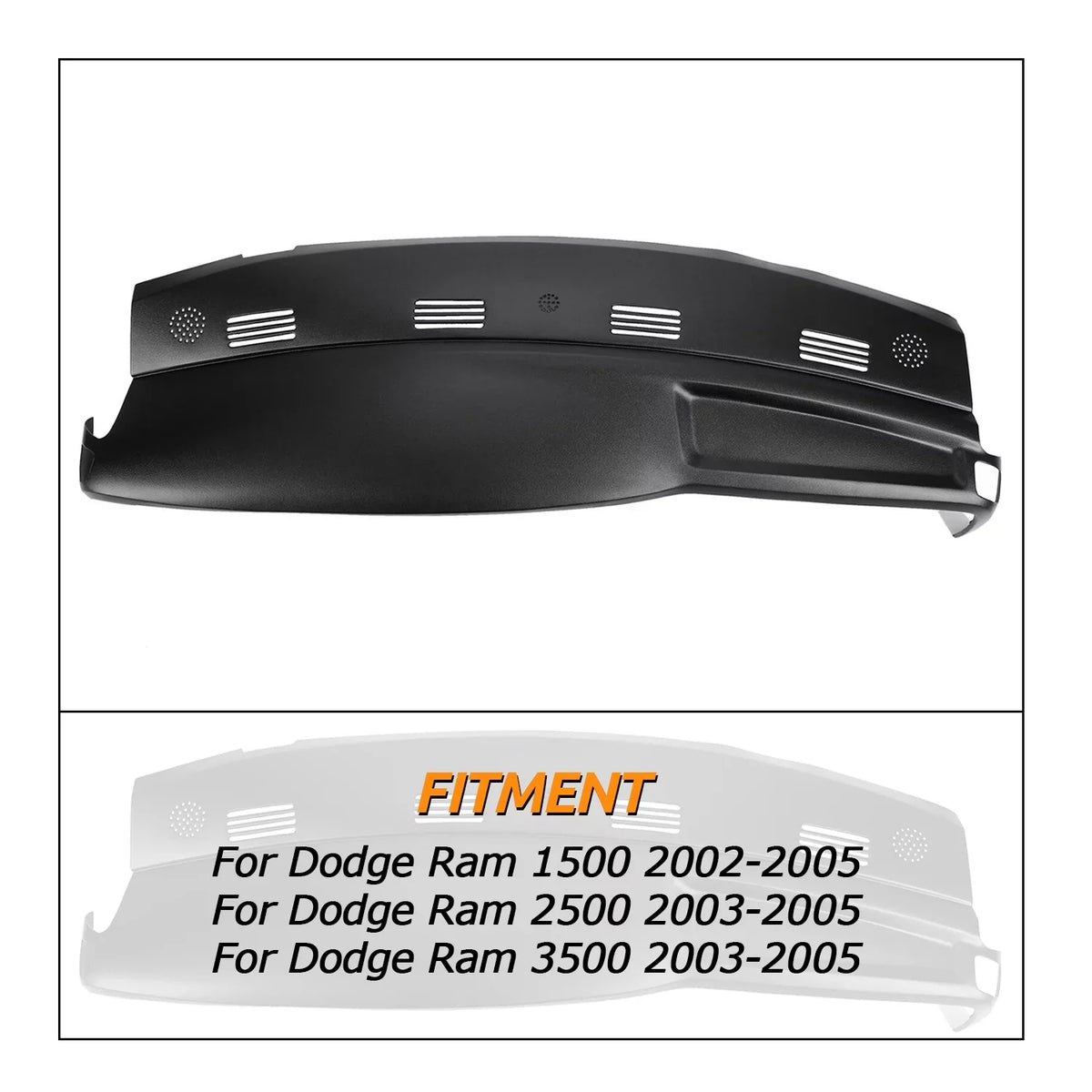 for Protector Ram Pad Kojem Dash 2003 Overlay Dodge 2004 Board Dashboard Cover 2500 Cover Skin 2005 Molded 1500 Cap 3500 Black 2002