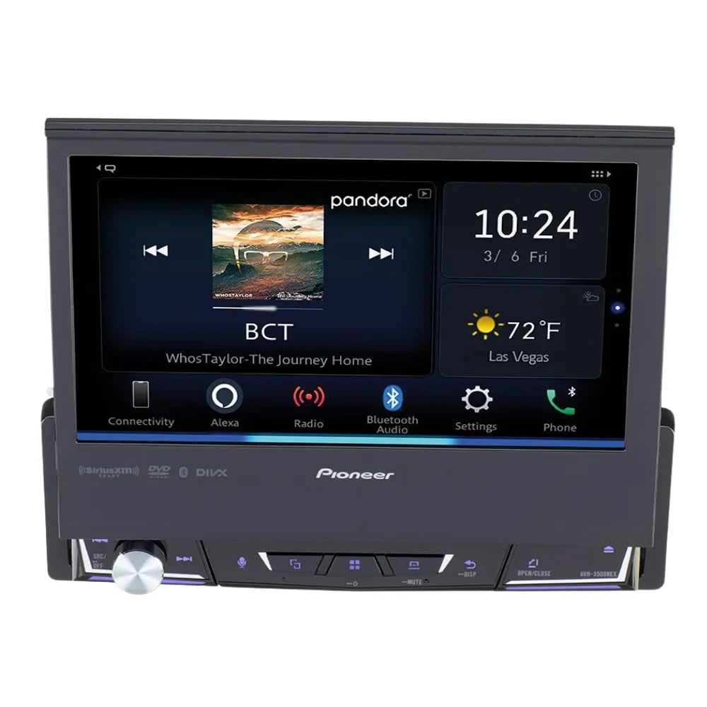 w/ AVH-3500NEX Bullet Pioneer 6.8" New Receiver Multimedia & Bluetooth DVD Camera