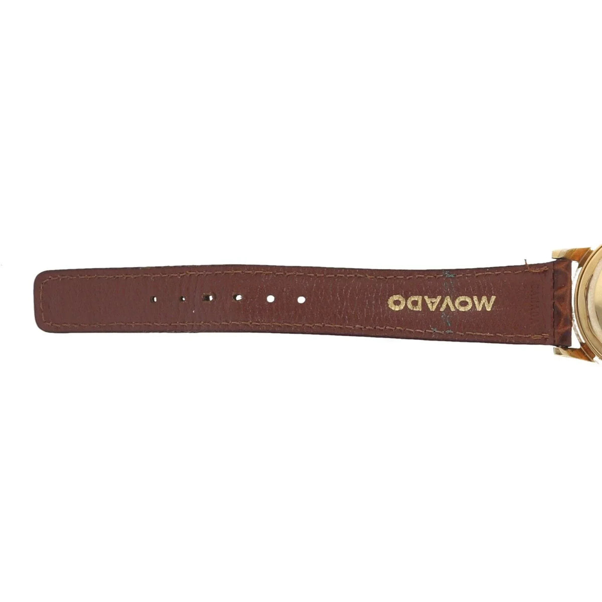 Automatic Gold Yellow 34mm Watch Leather 1231 Chronometre Movado Wrist 18k