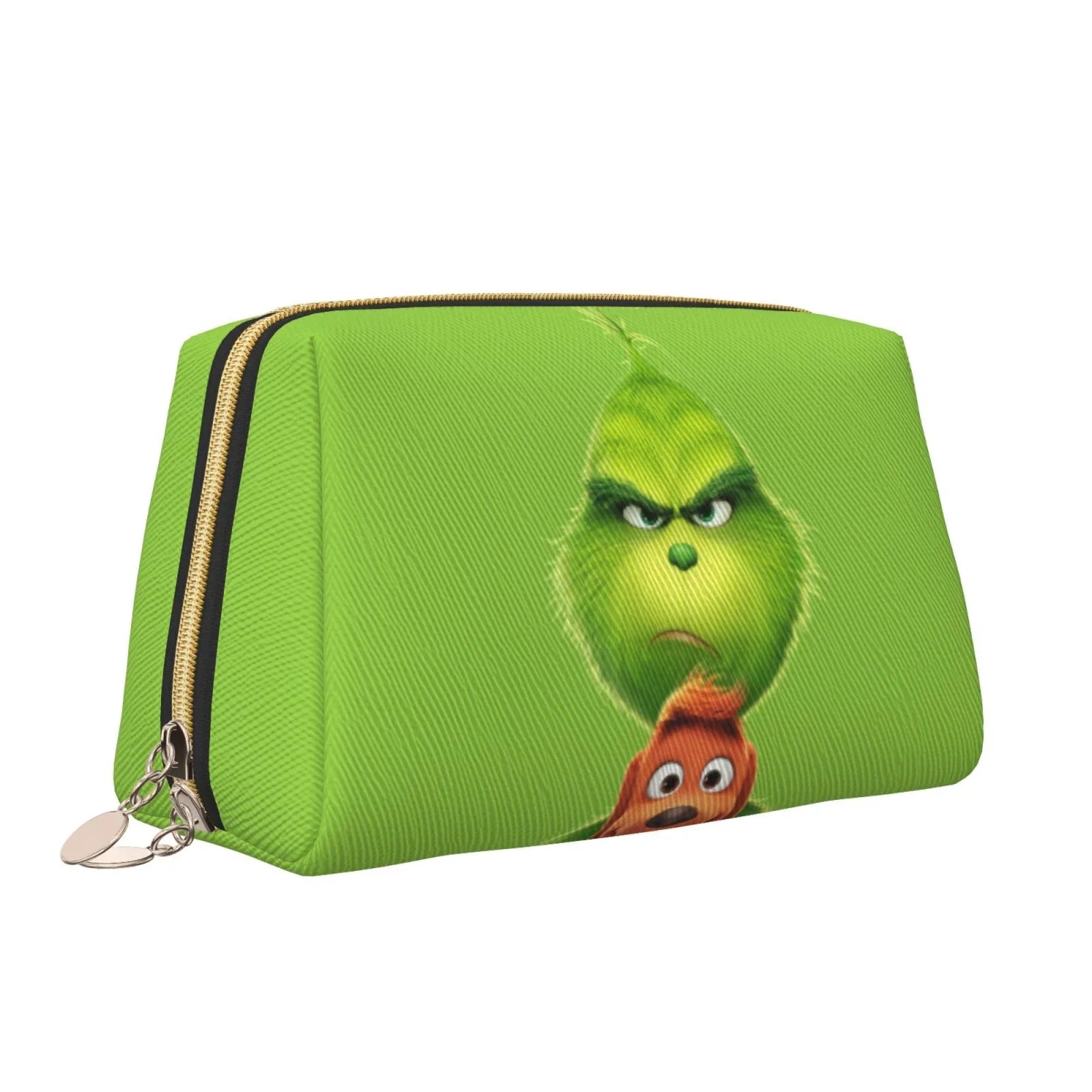 Portable Purse Organizer Toiletry Bag Bag Storage Makeup Pouch Animated Leather Travel Cosmetic Gift Grinch