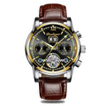 Automatic Sports POEDAGAR Luxury Chronograph Clock Genuine Wristwatch Watches Brand New Men Men Top Leather Mechanical