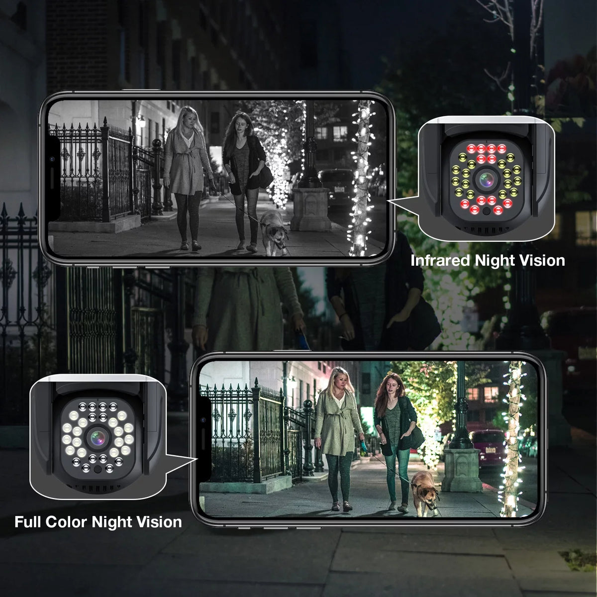 Detection, PTZ Camera, Security Cameras (2.4Ghz Siren, Night WiFi Color Motion Home Camera Plug Vision View, Audio Full Outdoor TOPVISION in) Camera Door 2 2K with 360Â° Way WiFi,