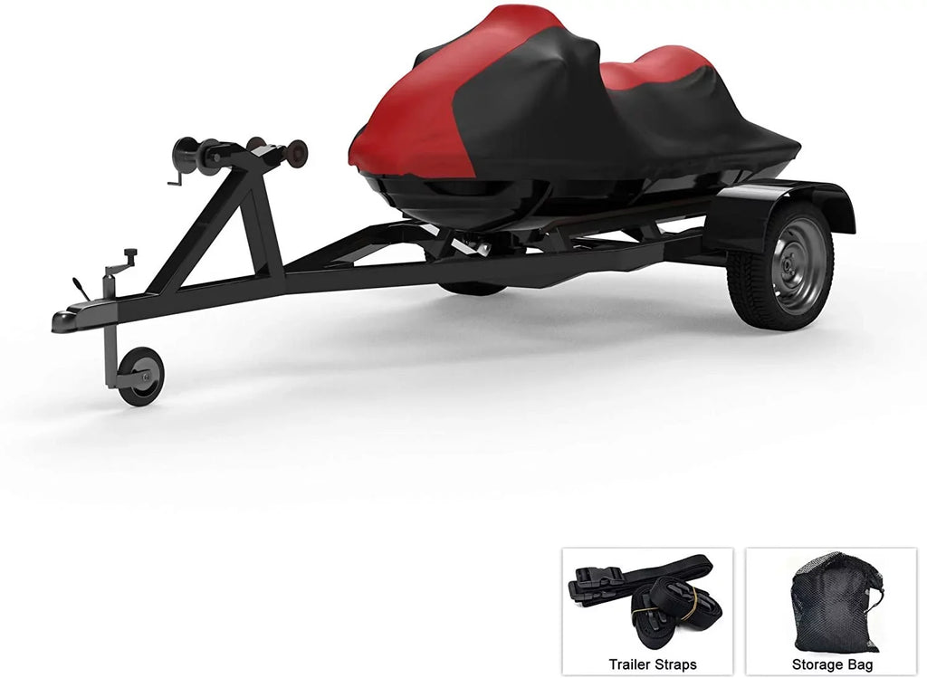 Covers EXR Sun, and Trailerable Includes Storage UV Color Jet - Bag More! Protects and - 2021 for Weather Straps Rays, - All Trailer Ski from Weatherproof RED/Black Yamaha Rain, -