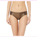 L) (Sun Vince Shine Camuto Smooth Bottom Bikini Shirred Bronze, Swimsuit Women's